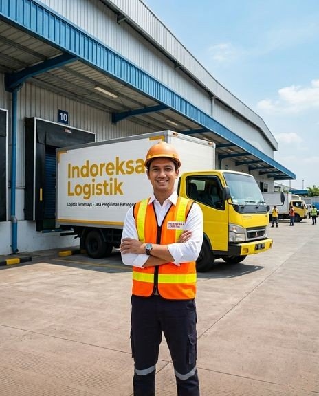 Tim operasional Indoreksa Logistik bersama armada di lapangan